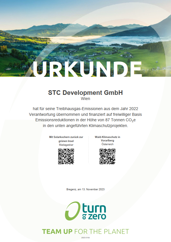 2022 STC Development Urkunde